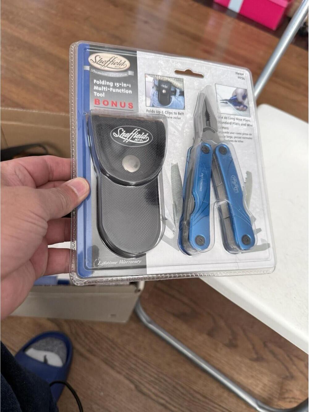 Sheffield Multi Tool 15 in 1 Stainless Steel w/ Pouch NEW Model 42208 Pliers